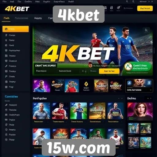 Examine a interface do usuário do site 4kbet